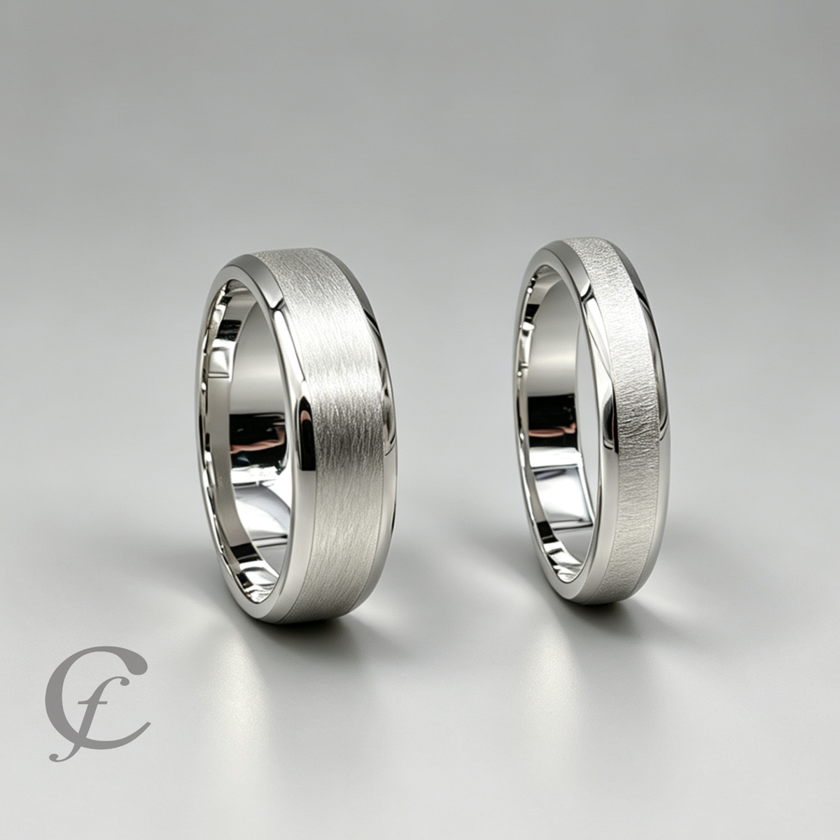 Modern Satin Wedding Band Ring in Solid 925 Sterling Silver – Personalized Engraved Unisex Ring