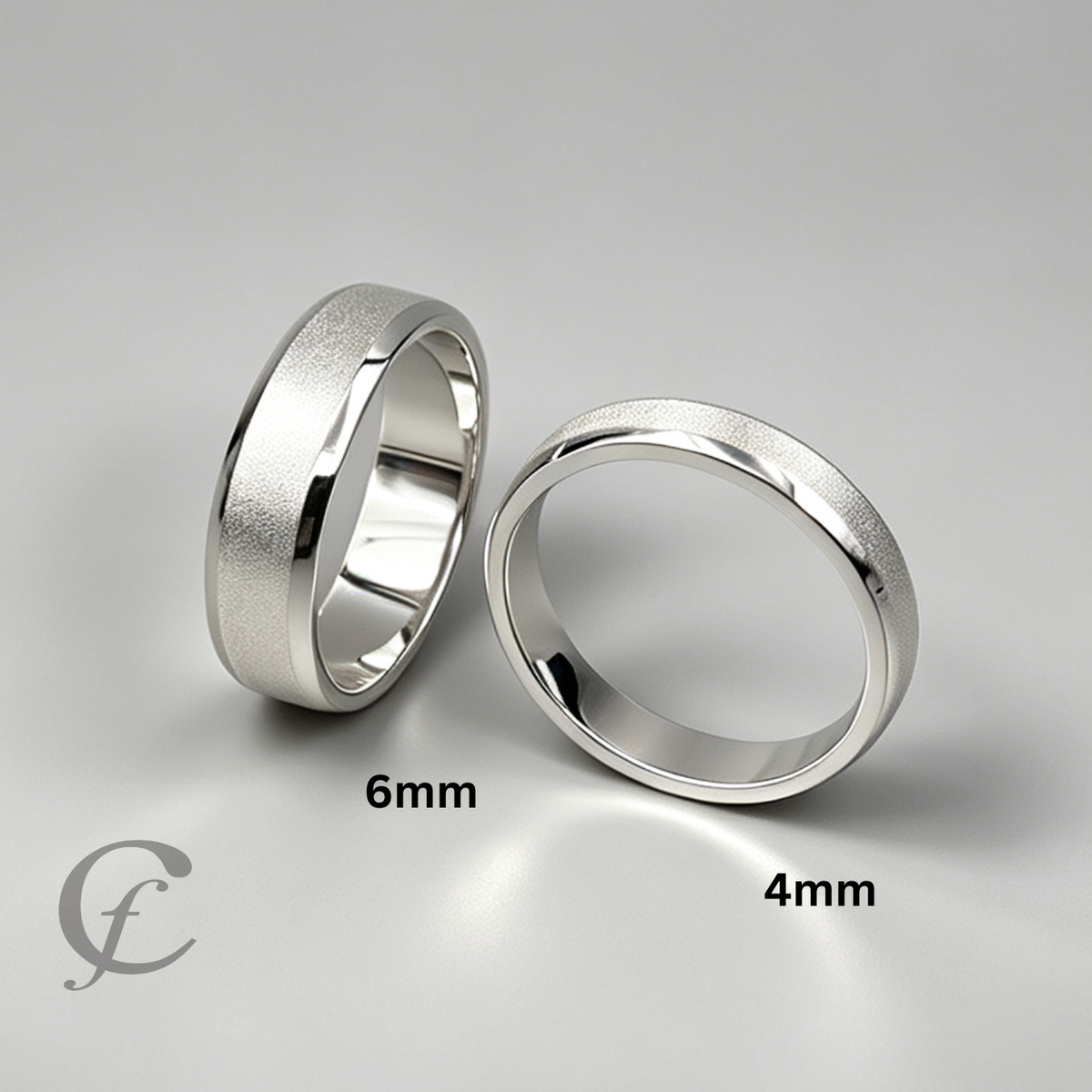 Modern Satin Wedding Band Ring in Solid 925 Sterling Silver – Personalized Engraved Unisex Ring
